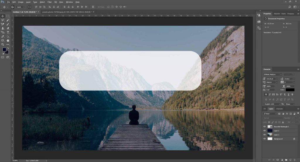 Photoshop'da Transparan Yazı Efekti 