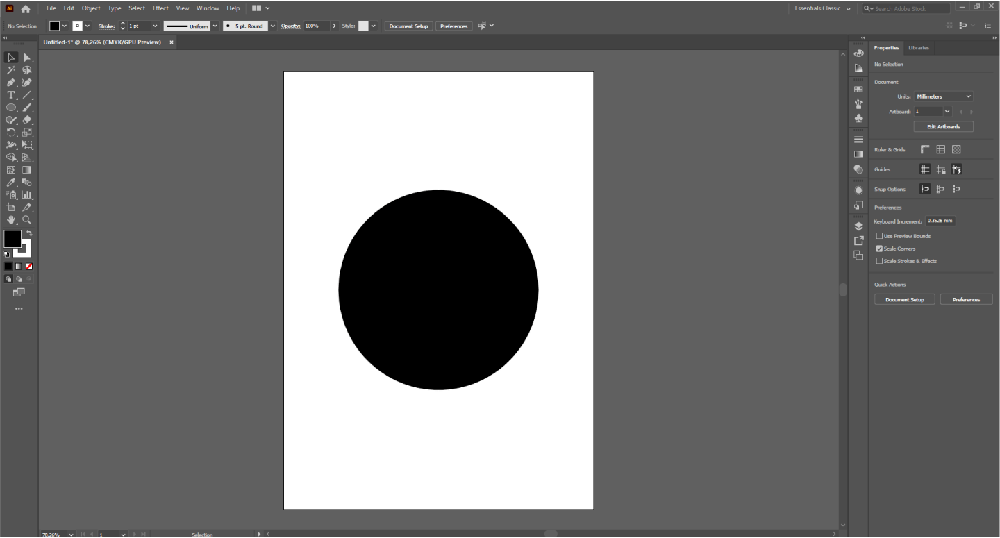 İllustrator'da Daire Oluşturma