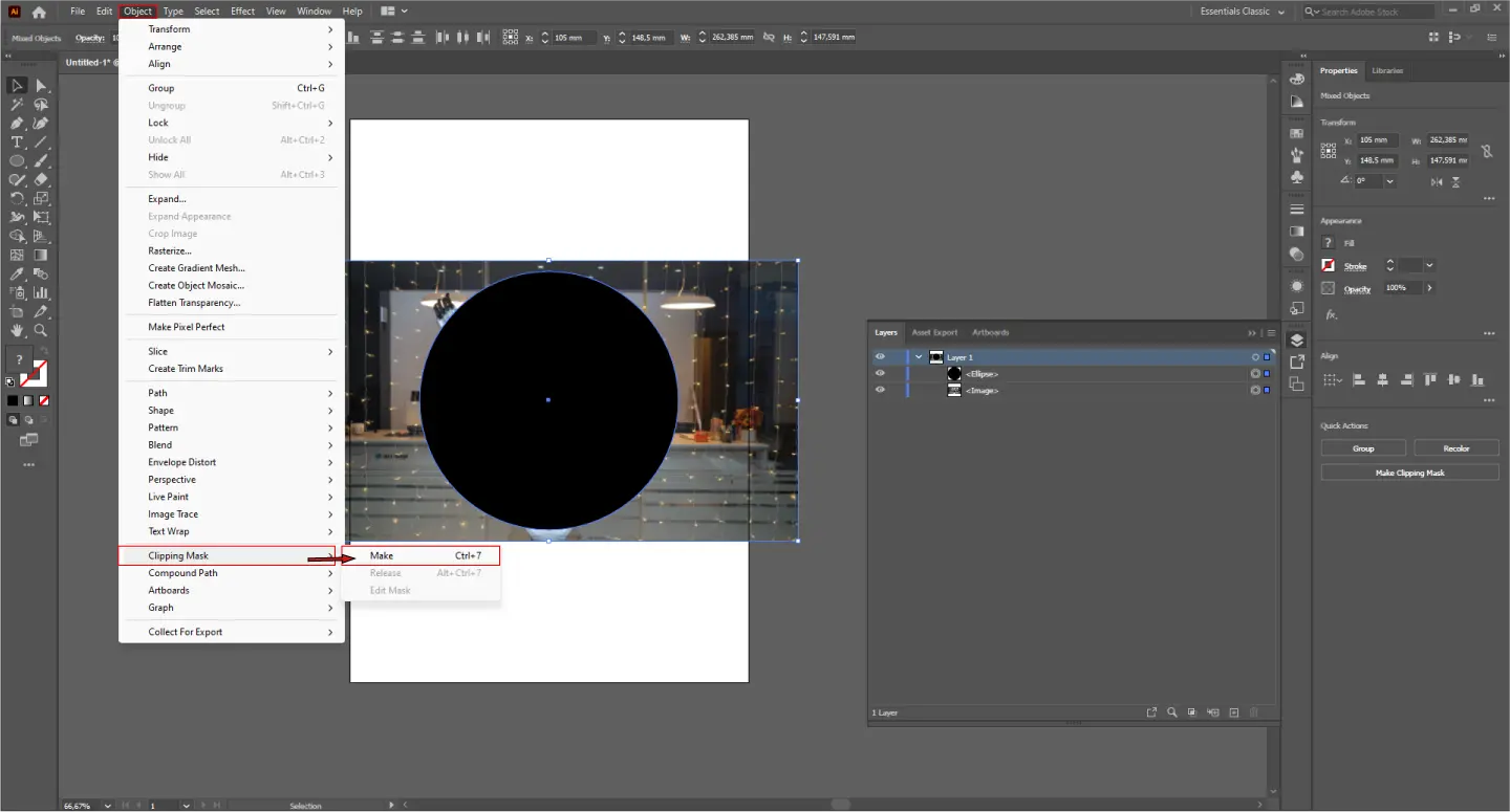 İllustrator'da Clipping Mask