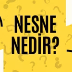 Nesne Nedir?