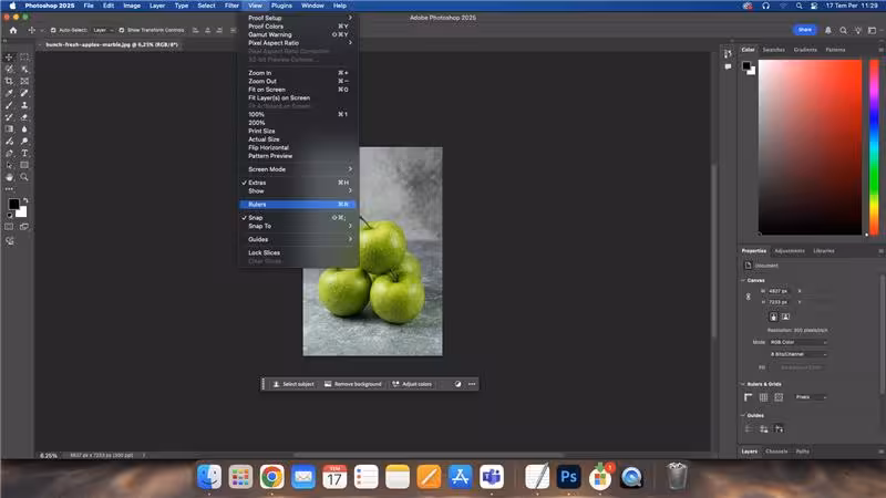 Photoshop Çetvel Açma Adım 1