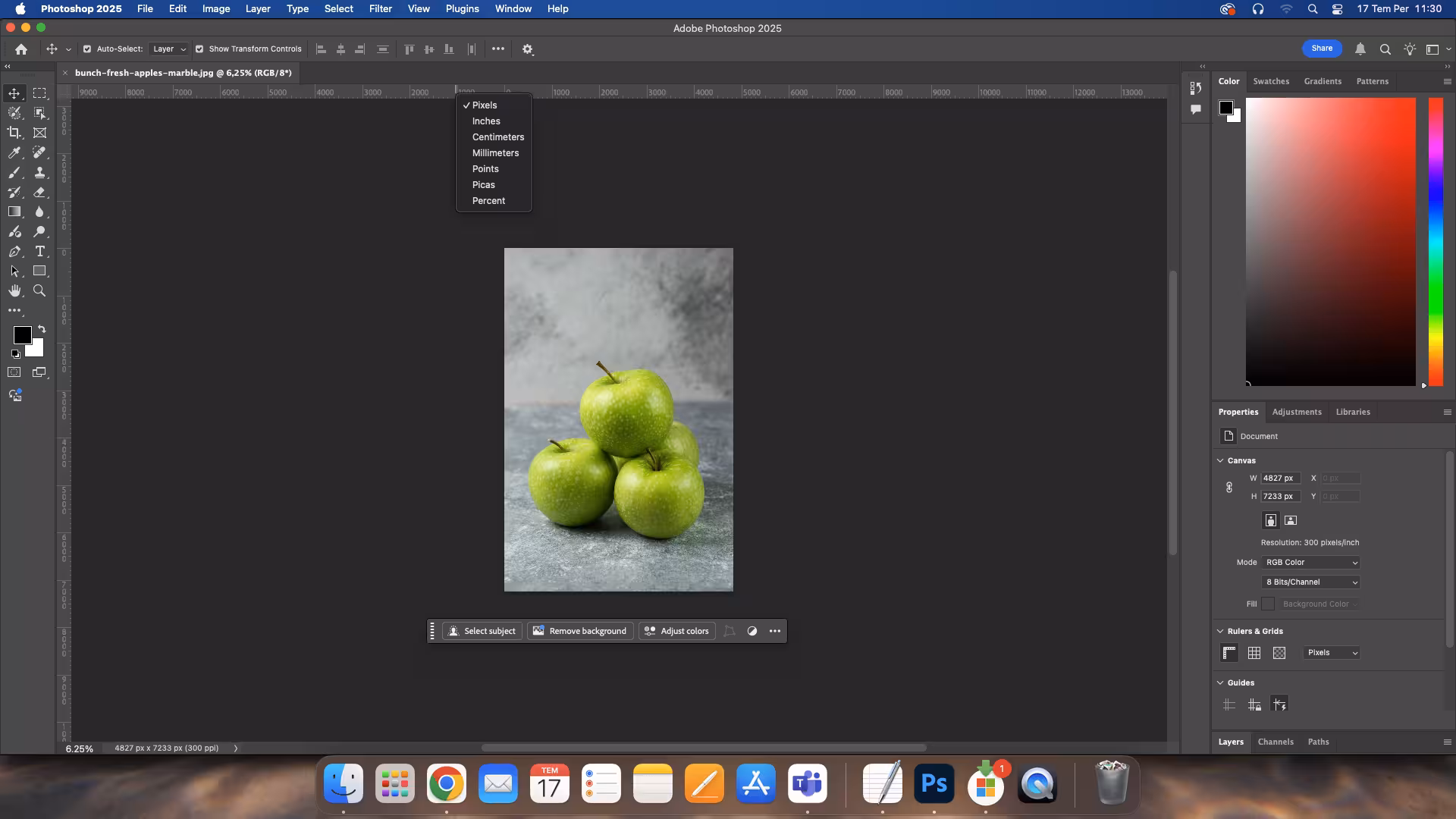 Photoshop Çetvel Açma Adım 2